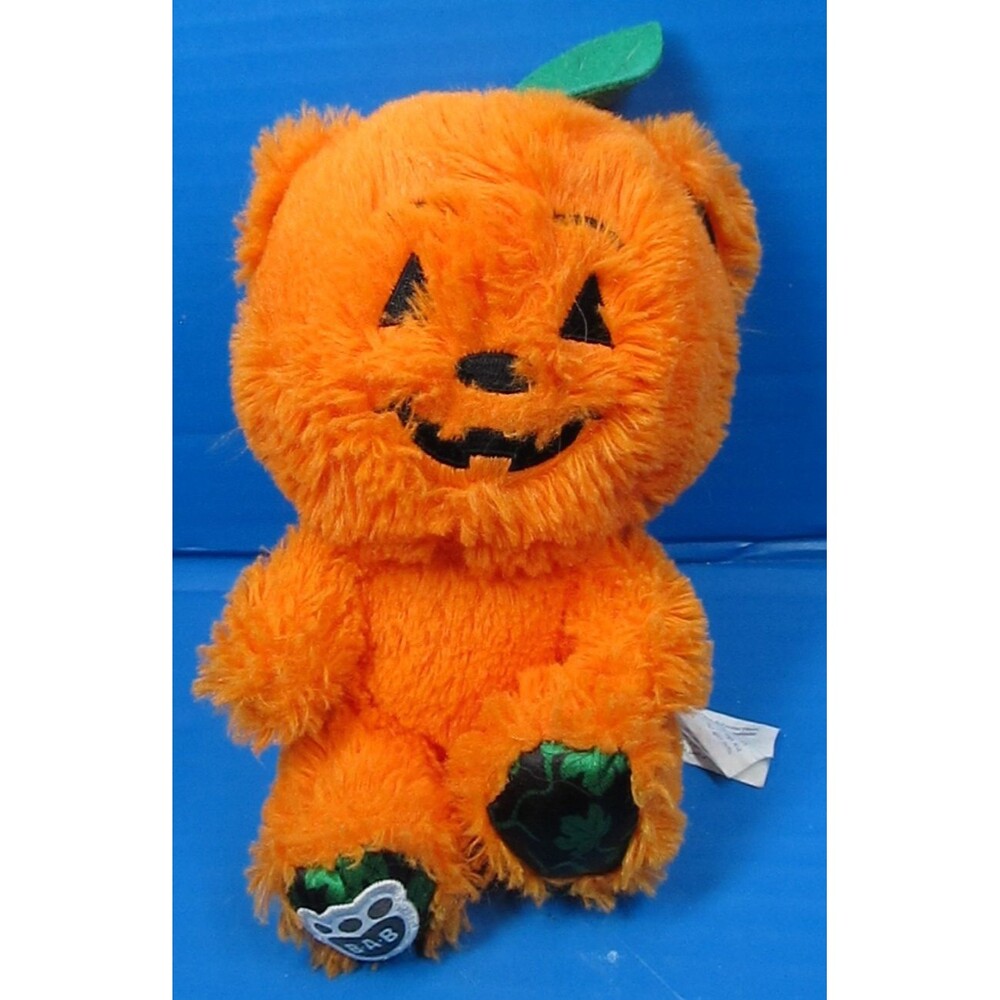 Build a Bear BAB Pumpkin Bear Buddy Small Fry Jack-O-Lantern 7" 2017 Plush